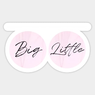 Big/Little pink marble stickers Sticker